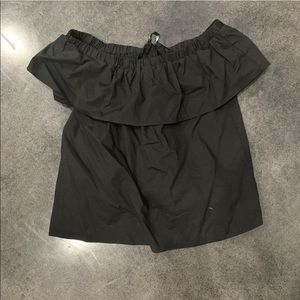 Black off the shoulder top